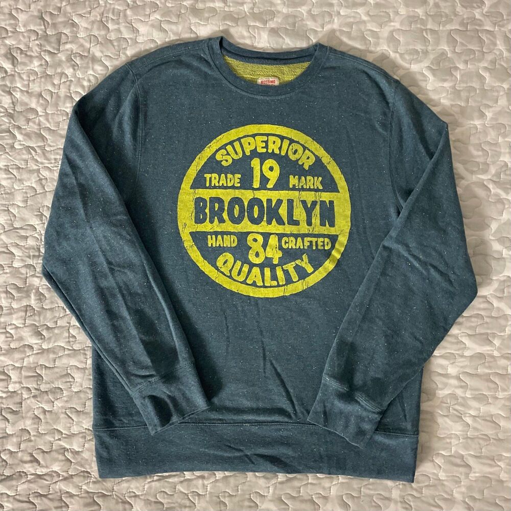 [Size Large] Mossimo Brooklyn Blue/Green Crewneck Sweatshirt